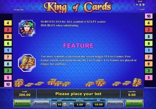 Wild и Scatter в онлайн аппарате King of Cards