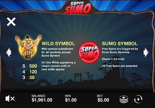 Описание дикого знака в слоте Super Sumo
